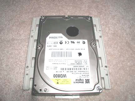IDE drive on sled